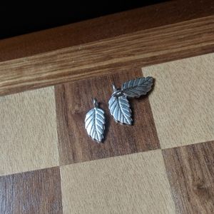 3 x Silver leaf pendant/charm